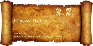 Miskov Rella névjegykártya